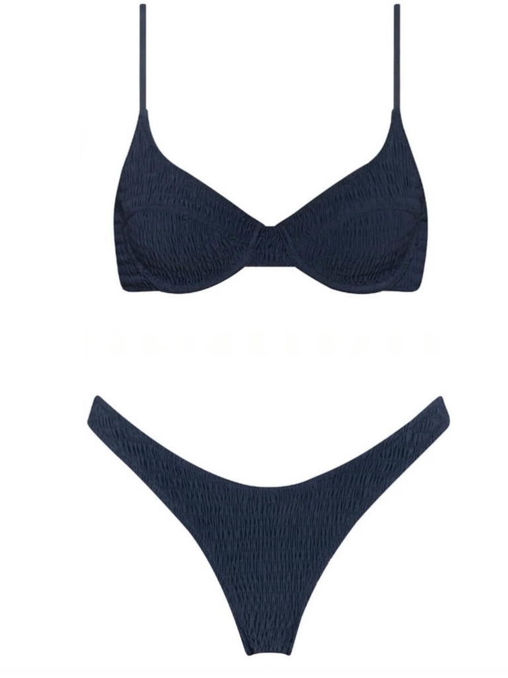 Triangl Navy Textured Bikini